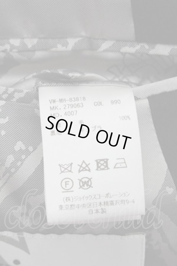 画像4: ヴィヴィアンウエストウッド MAN 中古 / CO/メルトンミントカラーコート 46 黒  S-24-10-30-045-co-AS-ZS (4)