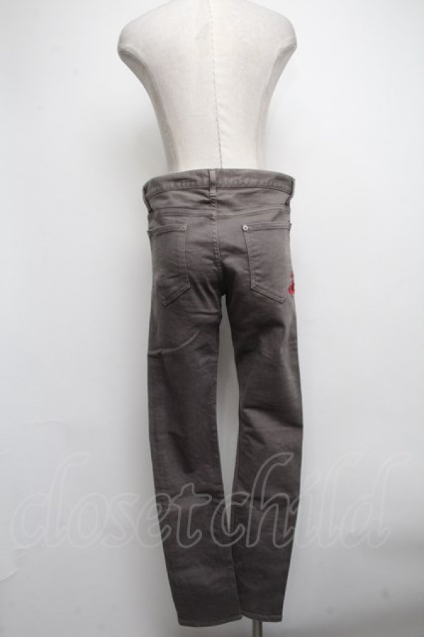 画像2: ヴィヴィアンウエストウッド MAN 中古 / オーブ刺繍デニムパンツ 44 グレー  S-24-10-30-053-pa-AS-ZS (2)