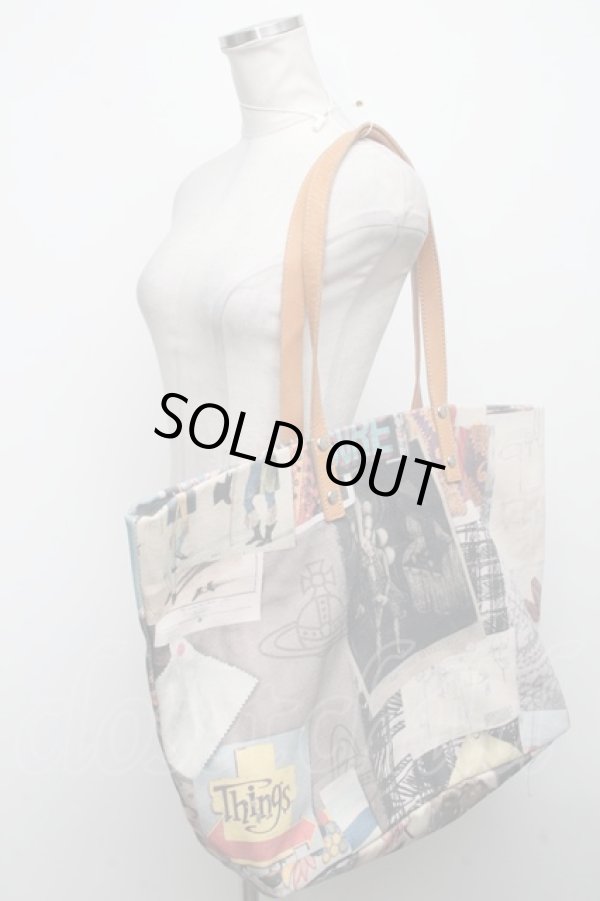 画像2: ヴィヴィアンウエストウッド 中古 / MOODBOARD PRINT BIG バッグ  マルチ  S-24-10-30-021-ba-AS-ZS (2)