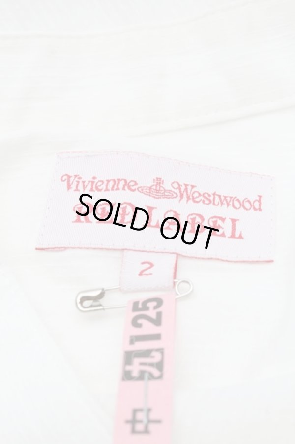 画像3: ヴィヴィアンウエストウッド 中古 / ハートフリルシャツ 2 白  S-24-10-30-022-bl-AS-ZS (3)