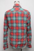 画像2: ヴィヴィアンウエストウッド MAN 中古 / チェックシャツ 44 オレンジｘグリーン  S-24-10-30-035-ts-AS-ZS (2)