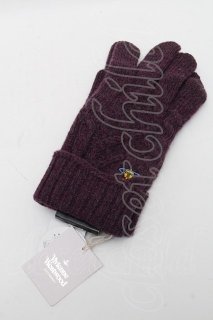 ヴィヴィアンウエストウッド 中古 / Ｇ/ニットグローブ  紫  S-24-12-15-007-ts-AS-ZS ヴィヴィアンウエストウッド 中古 / G/ニットグローブ 紫 S-24