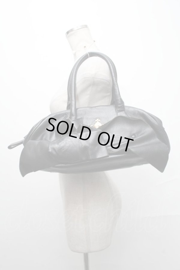 画像2: ヴィヴィアンウエストウッド 中古 / BAサイドノットハンドバッグ  黒  S-24-12-15-033-ba-AS-ZS (2)