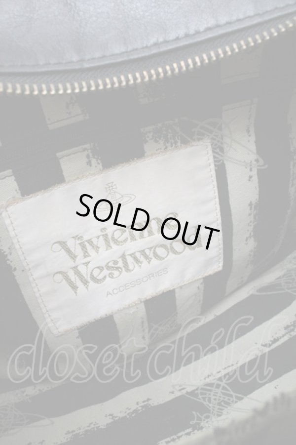 画像4: ヴィヴィアンウエストウッド 中古 / BAサイドノットハンドバッグ  黒  S-24-12-15-033-ba-AS-ZS (4)