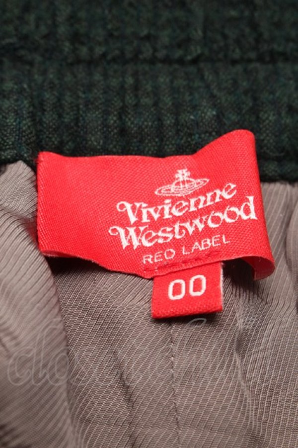 画像3: ヴィヴィアンウエストウッド 中古 / チェックウールパンツ グリーンxグレー 00  S-25-01-29-078-pa-AS-ZS (3)