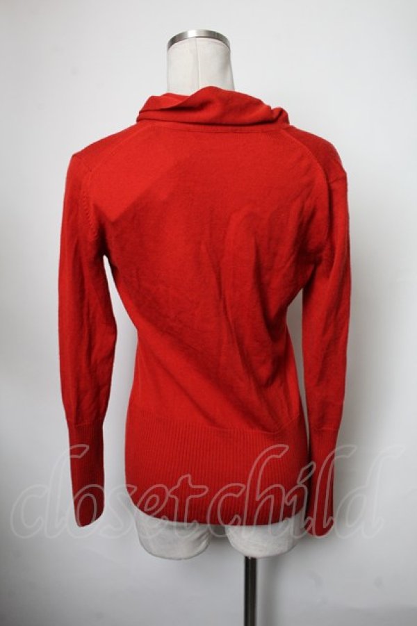 画像2: ヴィヴィアンウエストウッド 中古 / /タイフロントニット 2 赤  S-25-02-23-044-to-AS-ZS (2)