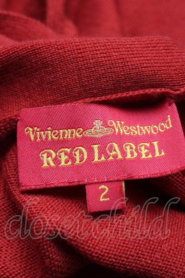 画像3: ヴィヴィアンウエストウッド 中古 / /タイフロントニット 2 赤  S-25-02-23-044-to-AS-ZS (3)
