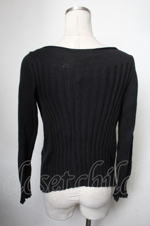 画像2: ヴィヴィアンウエストウッド 中古 / マティスハートニット 2 黒  S-25-02-23-058-to-AS-ZS (2)