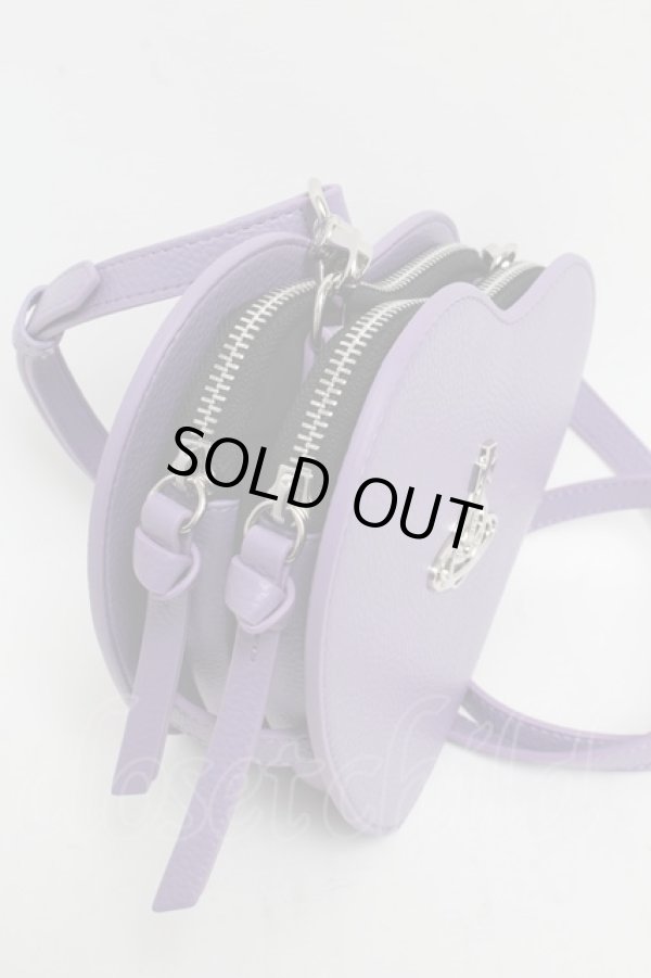 画像2: ヴィヴィアンウエストウッド 中古 / LOUISE HEART CROSSBODY BAG  パープル  S-25-02-23-024-ba-HR-ZS (2)