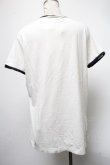 画像2: ヴィヴィアンウエストウッド 中古 / バイカラーTシャツ S オフｘ黒  S-25-03-05-037-ts-AS-ZS (2)