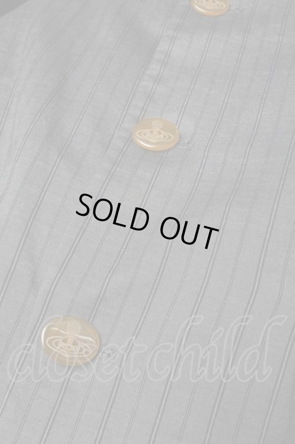 画像4: ANGLOMANIA 中古 / ストライプジャケット 46 グレー  S-25-03-05-045-jc-AS-ZS (4)