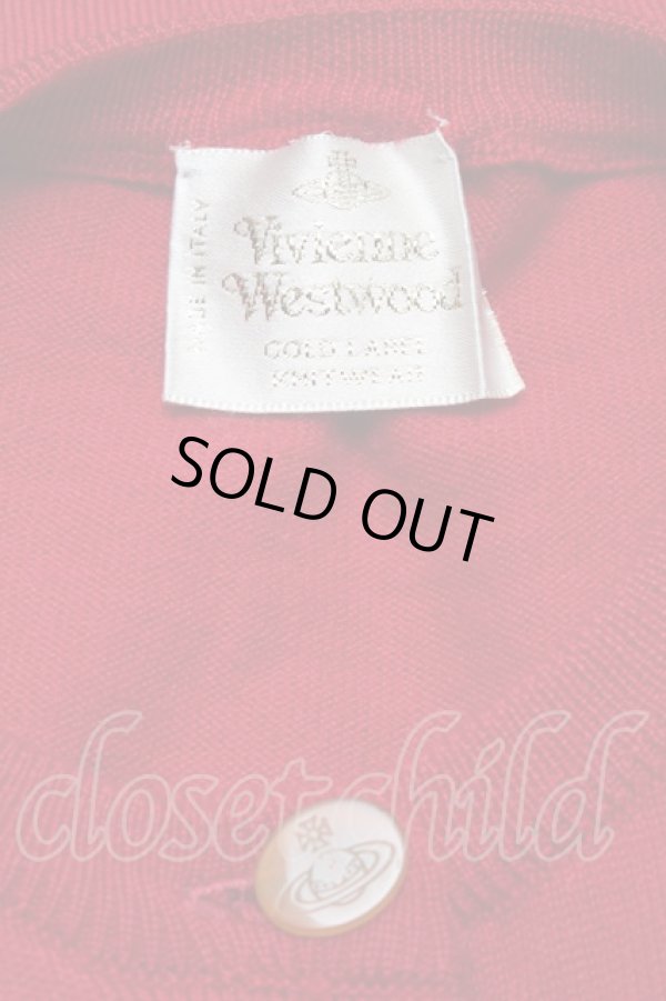 画像4: ヴィヴィアンウエストウッド 中古 / /カラーオーブ刺繍カーディガン M 赤  S-25-03-05-048-to-AS-ZS (4)