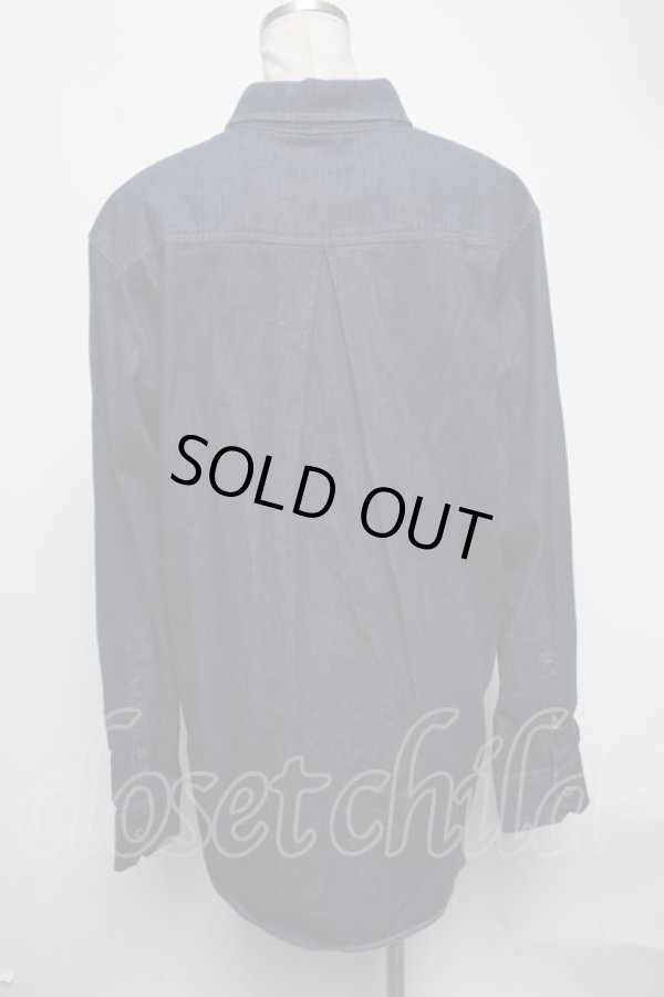 画像2: ANGLOMANIA 中古 / スクイグルデニムシャツ L ブルー  S-25-03-05-066-bl-AS-ZS (2)