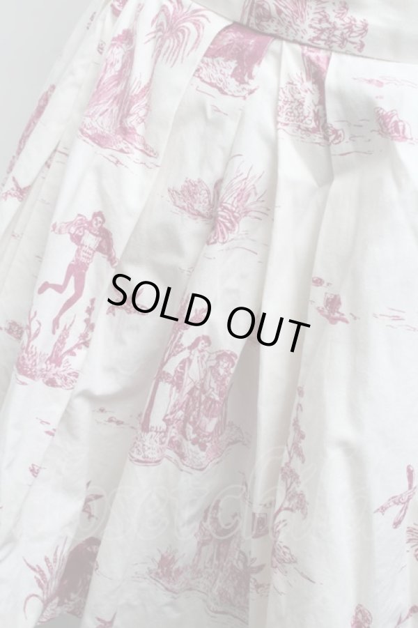 画像3: ヴィヴィアンウエストウッド 中古 / トワレ柄スカート  オフxワイン  S-25-03-05-073-sk-AS-ZS (3)