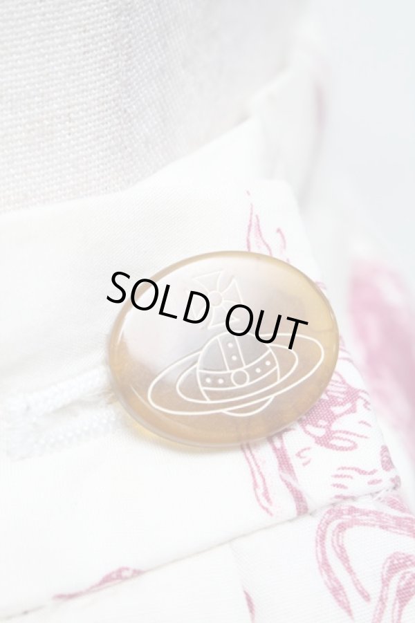 画像4: ヴィヴィアンウエストウッド 中古 / トワレ柄スカート  オフxワイン  S-25-03-05-073-sk-AS-ZS (4)