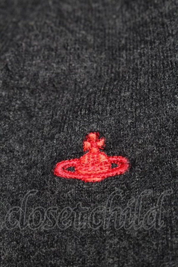 画像3: ヴィヴィアンウエストウッド 中古 / 単色オーブ刺繍カーディガン  グレー  S-25-03-30-045-to-AS-ZS (3)