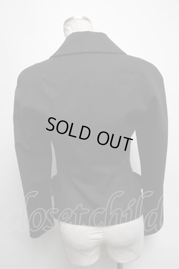 画像2: ヴィヴィアンウエストウッド 中古 / 開襟ジャケット 1 黒  S-25-03-30-053-jc-AS-ZS (2)