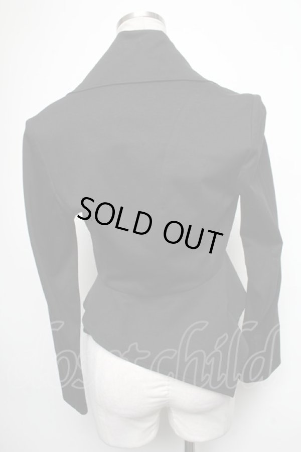 画像2: ヴィヴィアンウエストウッド 中古 / カットライダースデザインジャケット 1 黒  S-25-03-30-054-jc-AS-ZS (2)