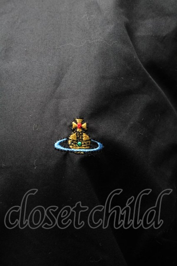 画像4: ヴィヴィアンウエストウッド 中古 / カラーオーブ刺繍ブラウス 44 黒  S-25-03-30-060-bl-AS-ZS (4)