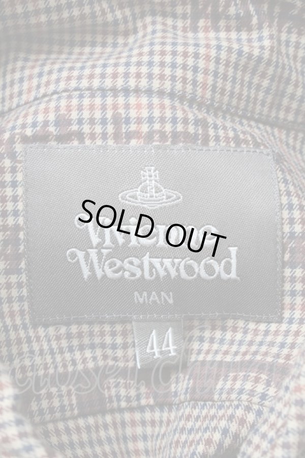 画像3: ヴィヴィアンウエストウッド 中古 / WINTERクラシック ビッグシャツ 44 ブラウン  S-25-03-30-064-bl-AS-ZS (3)