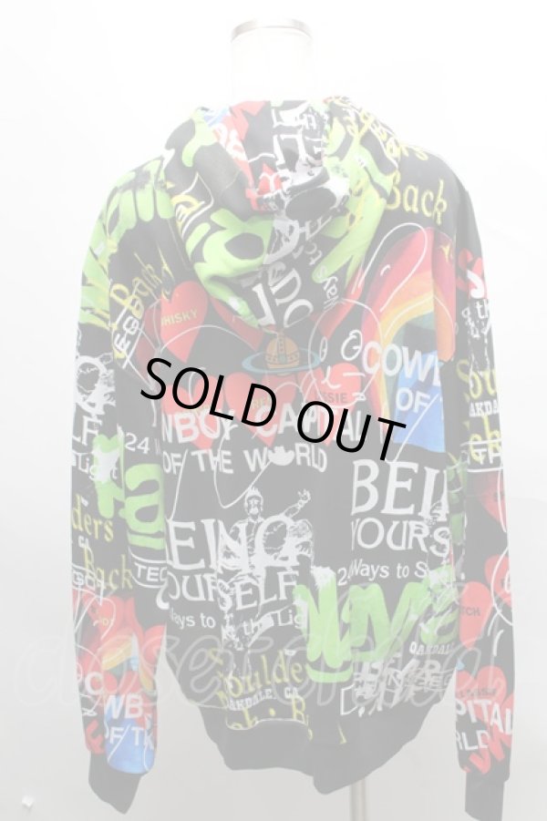 画像2: ヴィヴィアンウエストウッド 中古 / VIV FRESHパーカー  黒  S-25-03-30-065-to-AS-ZS (2)