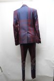 画像2: ヴィヴィアンウエストウッド MAN 中古 / チェックセットアップ 44 ワインｘ紺  S-25-03-30-067-jc-AS-ZS (2)