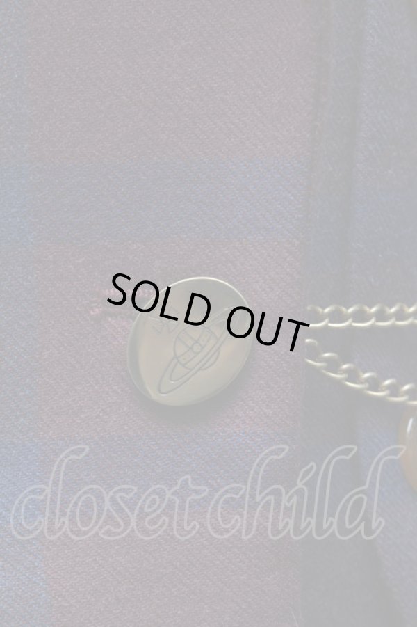 画像4: ヴィヴィアンウエストウッド MAN 中古 / チェックセットアップ 44 ワインx紺  S-25-03-30-067-jc-AS-ZS (4)