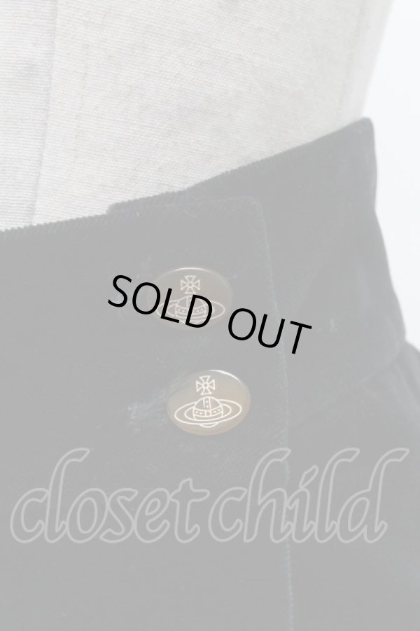 画像3: ヴィヴィアンウエストウッド 中古 / ベロアスカート 40 黒  S-25-03-30-070-sk-AS-ZS (3)