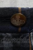 画像4: ヴィヴィアンウエストウッド 中古 / チェックキュロットパンツ 1 グレーｘ紺  S-25-03-30-073-pa-AS-ZS (4)