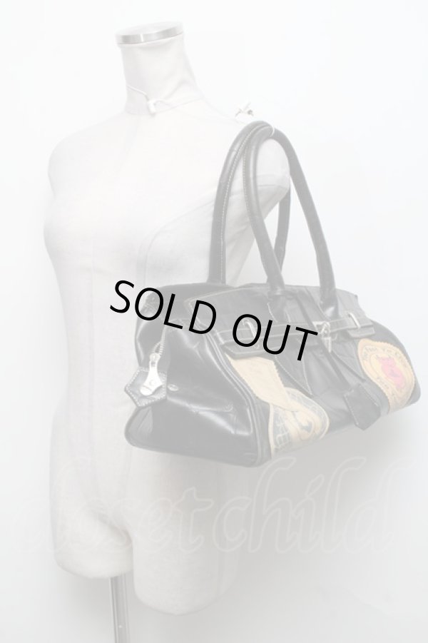 画像5: ヴィヴィアンウエストウッド 中古 / BAクロコエンボスバッグ  黒  S-25-04-16-034-ba-AS-ZS (5)