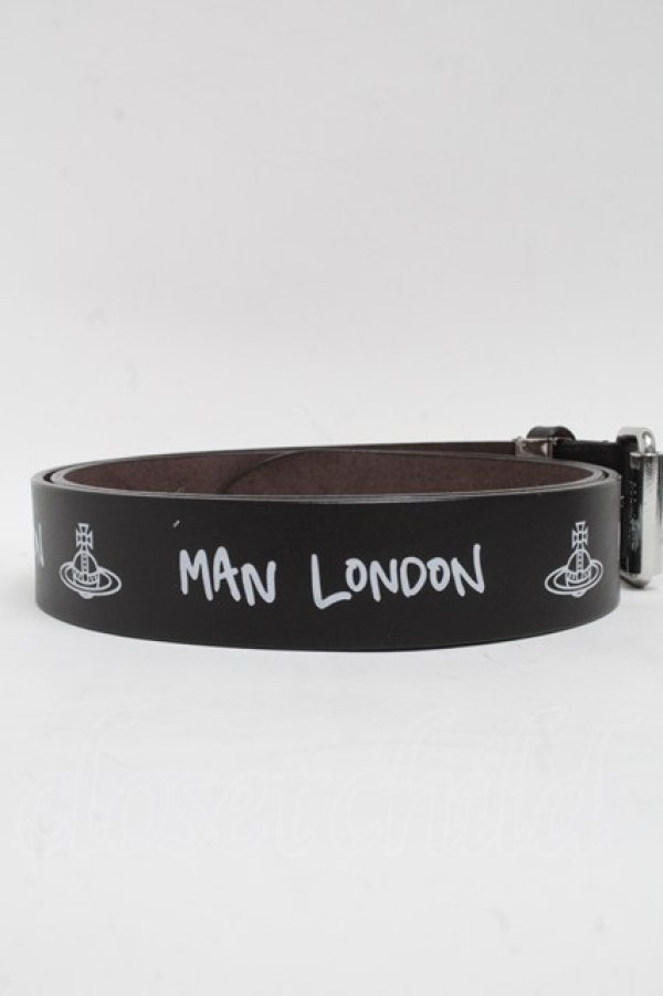 画像2: ヴィヴィアンウエストウッド MAN 中古 / LONDON ORB ベルト  黒  S-25-04-16-024-gd-AS-ZS (2)