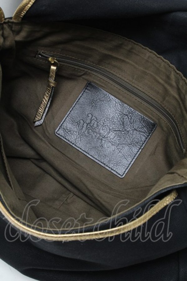 画像3: ヴィヴィアンウエストウッド 中古 / カラヴァッジョショルダーバッグ  黒  S-25-04-16-029-ba-AS-ZS (3)