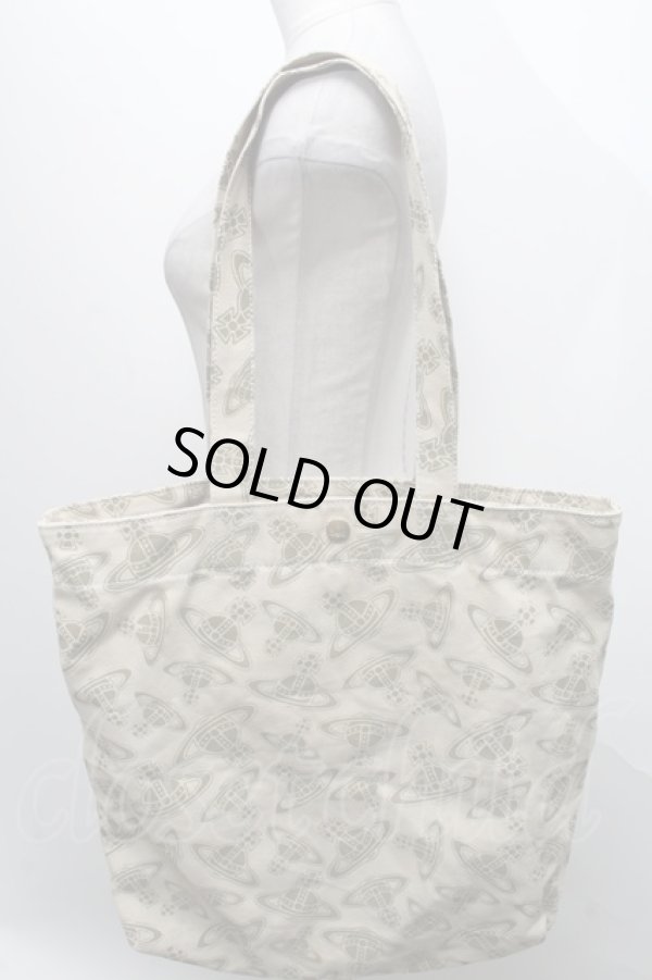 画像2: ヴィヴィアンウエストウッド 中古 / BAMORAL OUTRAGEトートバッグ  ベージュ  S-25-04-16-030-ba-AS-ZH (2)