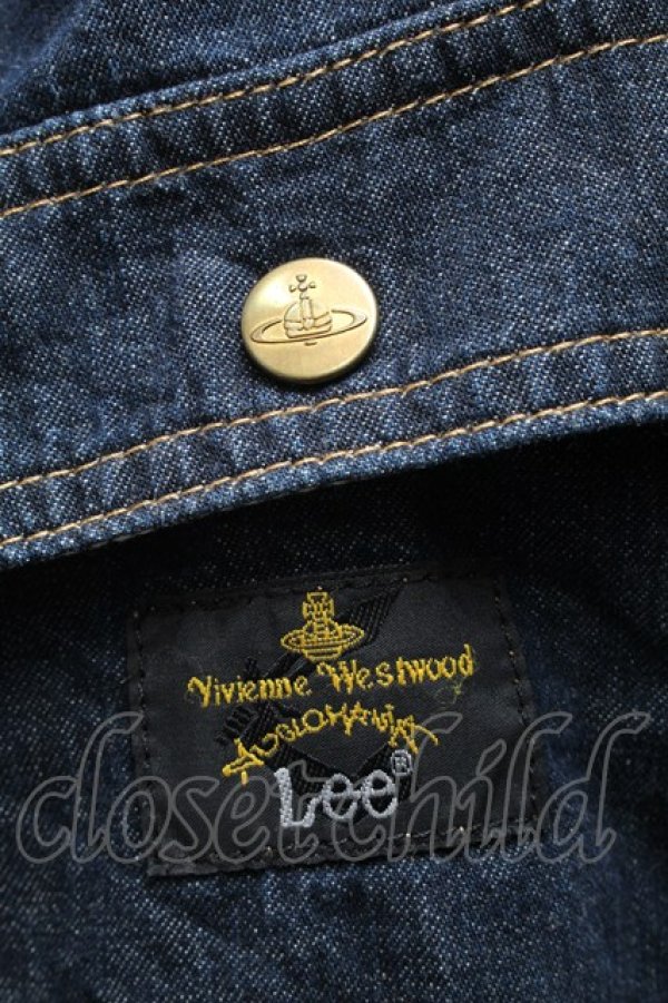 画像3: ヴィヴィアンウエストウッド Anglomania and Lee 中古 //スクイグルデニムシャツ L ブルー  S-25-04-23-051-bl-AS-ZS (3)
