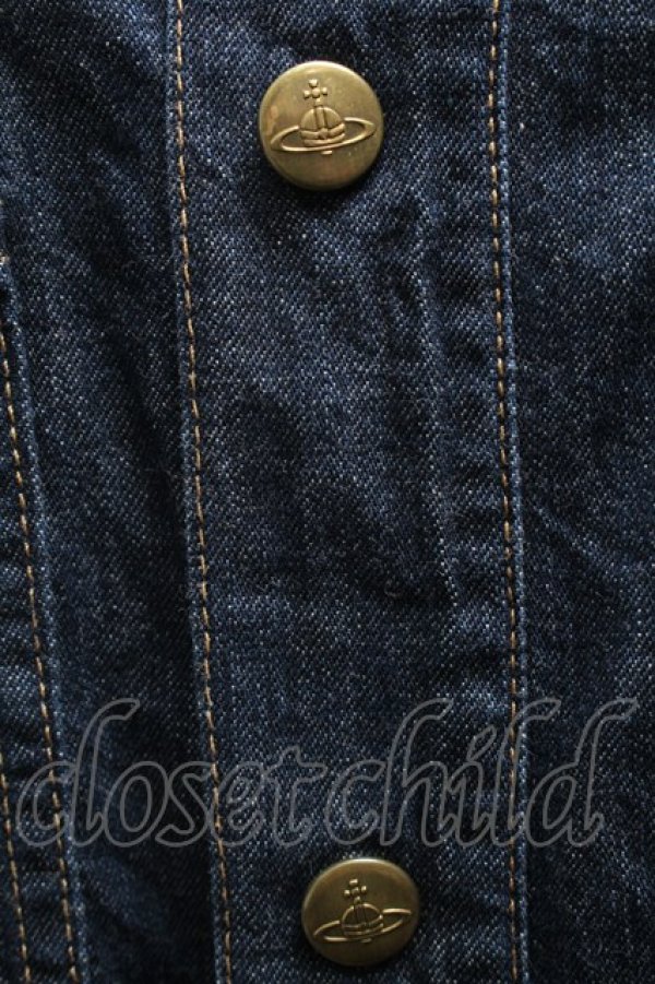 画像5: ヴィヴィアンウエストウッド Anglomania and Lee 中古 //スクイグルデニムシャツ L ブルー  S-25-04-23-051-bl-AS-ZS (5)