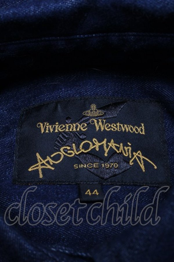 画像4: ヴィヴィアンウエストウッド 中古 / HEARTデニムワンピース 44 ブルー  S-25-04-23-052-op-AS-ZS (4)