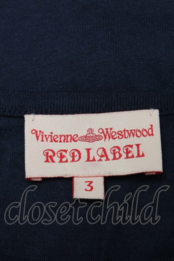 画像3: ヴィヴィアンウエストウッド 中古 / リボンオーブカットソー 3 紺  S-25-04-23-053-to-HR-ZY (3)