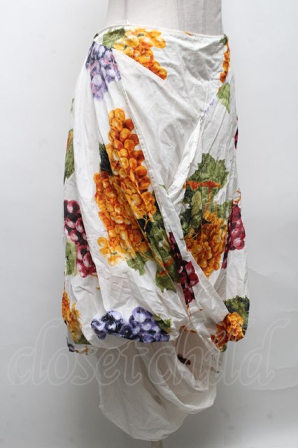 画像3: ANGLOMANIA 中古 / ブドウ柄エイトスカート 42  S-25-04-23-066-sk-HR-ZS (3)