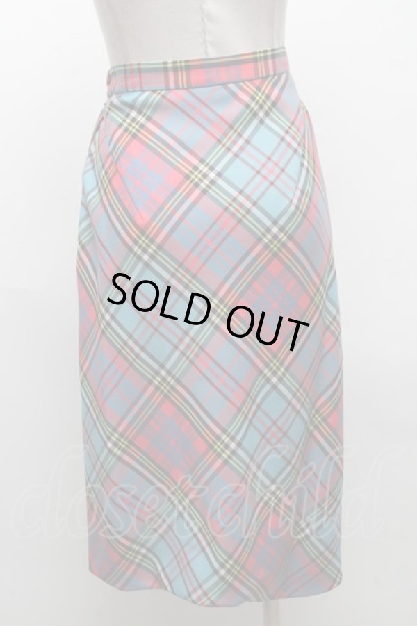 画像2: ヴィヴィアンウエストウッド 中古 //DRUNKEN DRAPEスカート 36 ブルーマック  S-25-04-23-068-sk-AS-ZH (2)