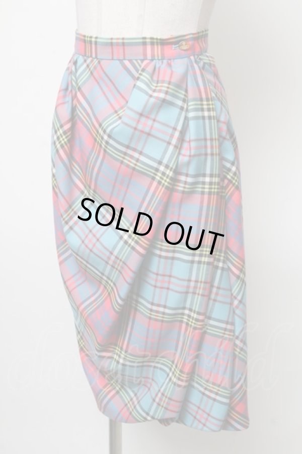 画像3: ヴィヴィアンウエストウッド 中古 //DRUNKEN DRAPEスカート 36 ブルーマック  S-25-04-23-068-sk-AS-ZH (3)