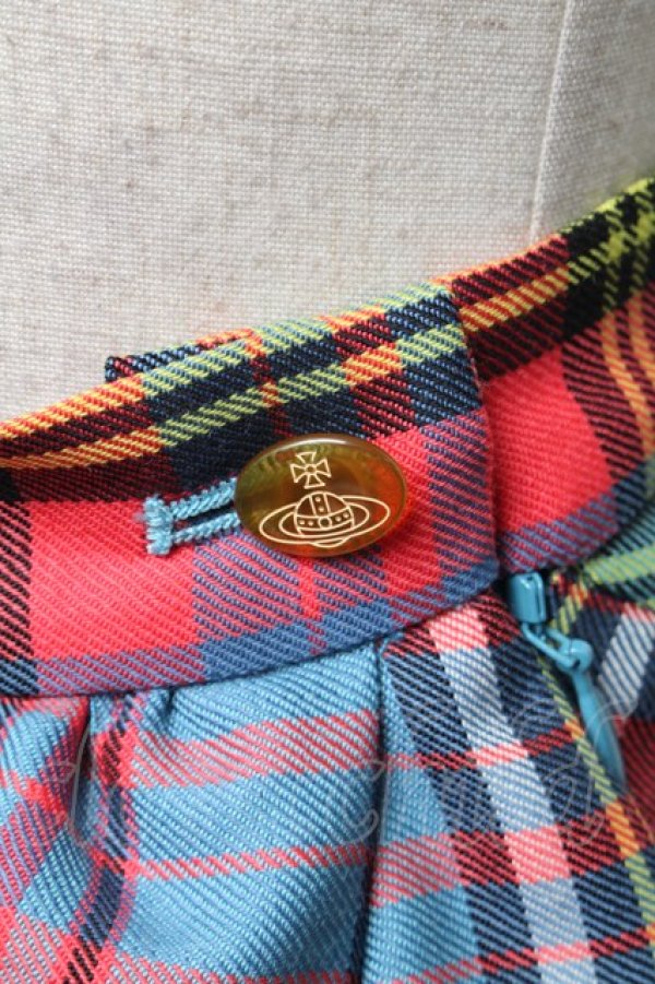 画像4: ヴィヴィアンウエストウッド 中古 //DRUNKEN DRAPEスカート 36 ブルーマック  S-25-04-23-068-sk-AS-ZS (4)