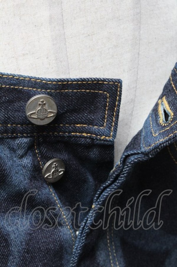 画像5: ヴィヴィアンウエストウッド 中古 / ロゴマニアツイストシームデニム XS ブルー  S-25-04-23-071-pa-AS-ZS (5)