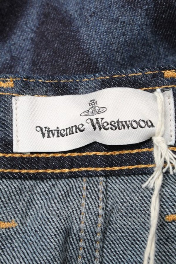 画像6: ヴィヴィアンウエストウッド 中古 / ロゴマニアツイストシームデニム XS ブルー  S-25-04-23-071-pa-AS-ZS (6)
