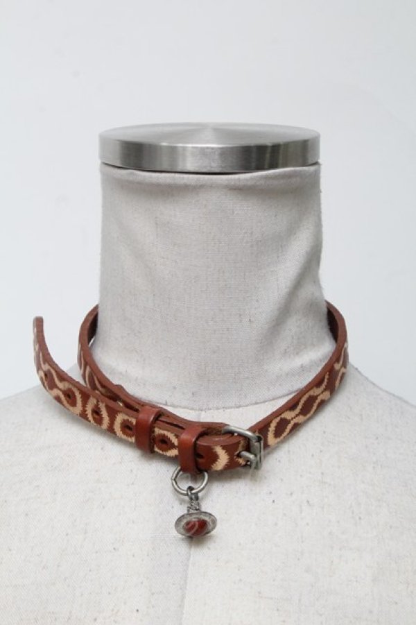 画像2: ヴィヴィアンウエストウッド 中古 / スクイグルチョーカー  ブラウン  S-25-04-23-031-ac-AS-ZS (2)