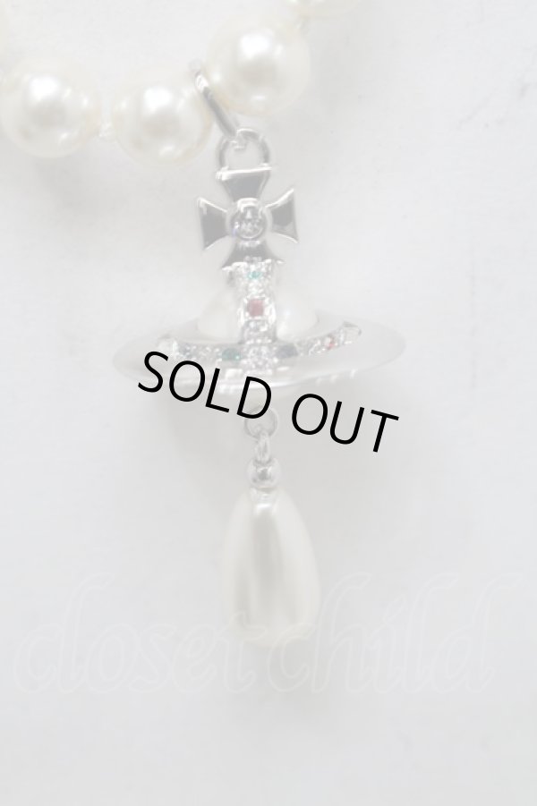 画像2: ヴィヴィアンウエストウッド 中古 / NC/1連パールドロップチョーカー  シルバー  S-25-04-23-036-nl-AS-ZS (2)