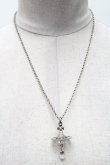 画像2: ヴィヴィアンウエストウッド 中古 / NC/クリスタルドロップタイニーネックレス  シルバー  S-25-05-11-022-nl-AS-ZS (2)