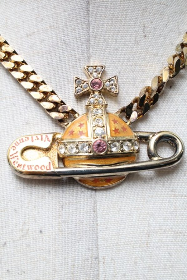 画像2: ヴィヴィアンウエストウッド 中古 / NC/スターセーフティピンネックレス  ゴールド  S-25-05-11-023-nl-AS-ZS (2)