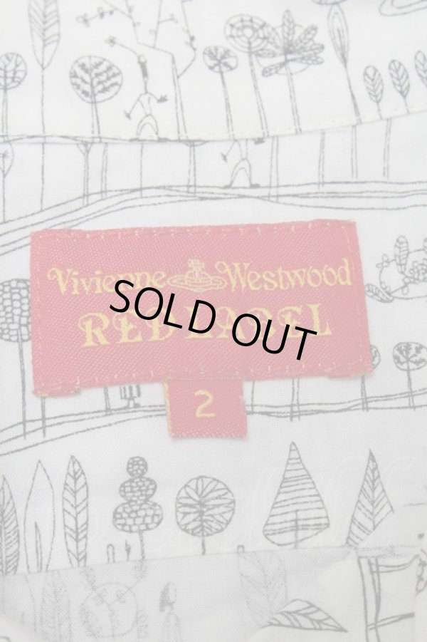 画像5: ヴィヴィアンウエストウッド 中古 / オーブ総柄ブラウス 2 白  S-25-05-11-031-bl-AS-ZY (5)