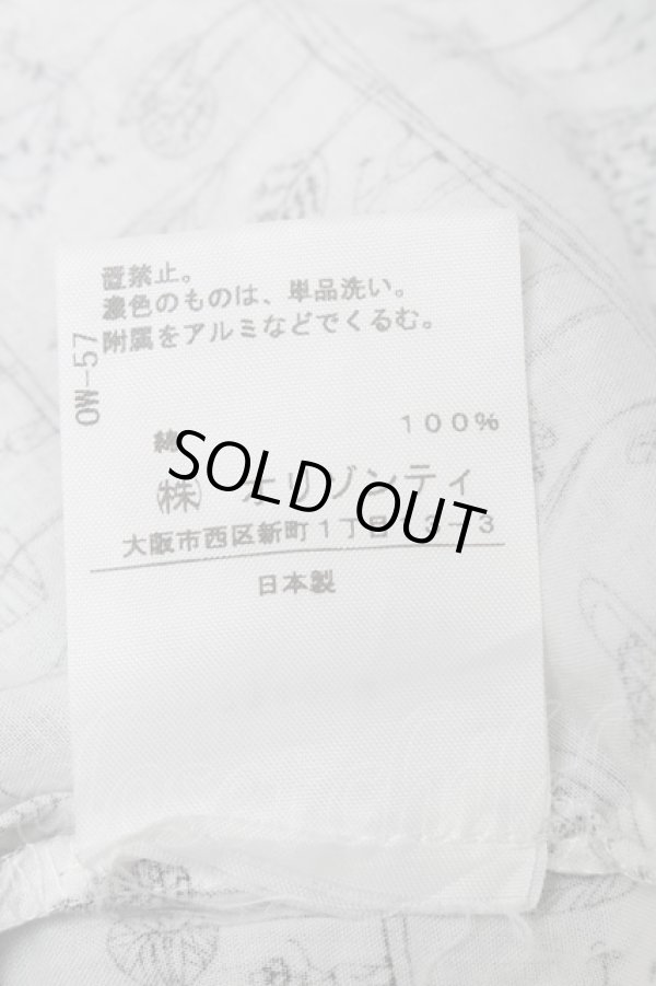 画像6: ヴィヴィアンウエストウッド 中古 / オーブ総柄ブラウス 2 白  S-25-05-11-031-bl-AS-ZY (6)