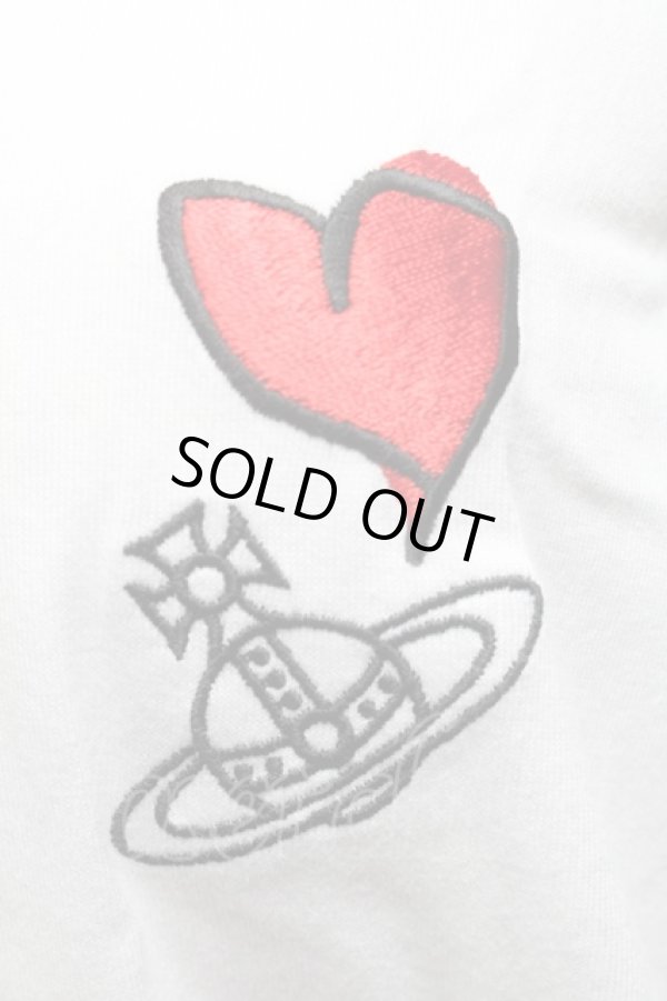 画像3: ヴィヴィアンウエストウッド 中古 / HEART BADGE ORBリラックスTシャツ 48 白  S-25-05-11-035-to-AS-ZY (3)